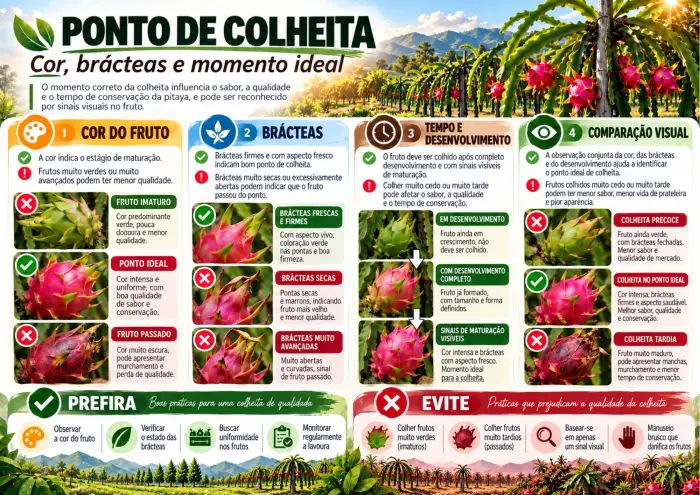Mapa visual: ponto de colheita da pitaya